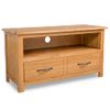 Mueble Para El Televisor De Madera Maciza De Roble 90x35x48 Cm Vidaxl