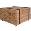 Mesa Auxiliar De Madera De Teca 60x60x38 Cm Vidaxl