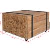 Mesa Auxiliar De Madera De Teca 60x60x38 Cm Vidaxl