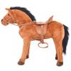 Caballo De Juguete De Pie De Peluche Marrón Vidaxl