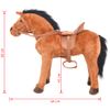 Caballo De Juguete De Pie De Peluche Marrón Vidaxl