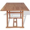 Set De Comedor Exterior 7 Piezas De Madera Maciza De Teca Vidaxl