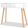 Mesa Consola De Madera Maciza De Pino Blanca 80x30x72 Cm Vidaxl