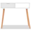 Mesa Consola De Madera Maciza De Pino Blanca 80x30x72 Cm Vidaxl