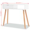 Mesa Consola De Madera Maciza De Pino Blanca 80x30x72 Cm Vidaxl