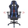 Silla De Oficina Racing Reclinable Con Reposapiés Azul Vidaxl