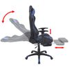 Silla De Oficina Racing Reclinable Con Reposapiés Azul Vidaxl