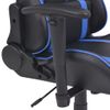 Silla De Oficina Racing Reclinable Con Reposapiés Azul Vidaxl