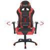 Silla De Escritorio Reclinable Racing De Cuero Artificial Roja Vidaxl