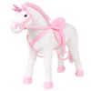 Unicornio De Peluche De Pie Blanco Y Rosa Xxl Vidaxl