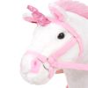 Unicornio De Peluche De Pie Blanco Y Rosa Xxl Vidaxl