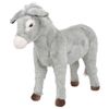 Burro De Peluche De Pie Gris Xxl Vidaxl