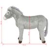 Burro De Peluche De Pie Gris Xxl Vidaxl