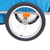 Remolque Para Bicicletas Gris Y Azul 30 Kg Vidaxl