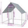 Jaula Gallinero De Exterior De Acero Galvanizado 2x2x1,92 M Vidaxl