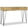 Mesa Consola 120x35x76 Cm Madera De Teca Maciza Vidaxl