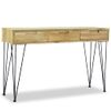 Mesa Consola 120x35x76 Cm Madera De Teca Maciza Vidaxl