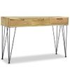 Mesa Consola 120x35x76 Cm Madera De Teca Maciza Vidaxl