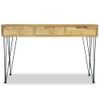 Mesa Consola 120x35x76 Cm Madera De Teca Maciza Vidaxl