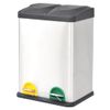 Cubo De Reciclaje Y Basura Con Pedal Acero Inoxidable 36 L Vidaxl