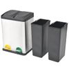 Cubo De Reciclaje Y Basura Con Pedal Acero Inoxidable 36 L Vidaxl