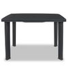 Mesa De Jardín Plástico Gris Antracita 101x68x72 Cm Vidaxl