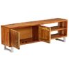 Mueble Para Tv Madera Maciza Puertas Talladas 140x30x40 Cm Vidaxl