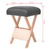 Taburete De Masaje Plegable Con Asiento 12 Cm De Grosor Negro Vidaxl