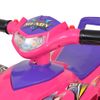 Quad Atv Correpasillos Infantil Con Sonidos Y Luces Rosa Morado Vidaxl