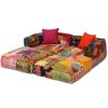 Puf Modular De 2 Plazas De Tela Patchwork Vidaxl