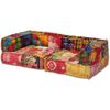 Puf Modular De 2 Plazas De Tela Patchwork Vidaxl