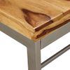 Mesa De Comedor De Madera Maciza De Sheesham Y Acero 180 Cm Vidaxl