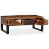 Mesa De Centro De Madera Maciza Sheesham 90x50x35 Cm Vidaxl