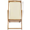 Tumbona De Teca 56x105x96 Cm Color Crema Vidaxl