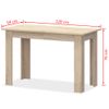 Mesa De Comedor Y Bancos 3 Piezas Madera Aglomerada Color Roble Vidaxl