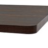 Mesa Bar Bistró Mdf Y Acero Cuadrada Fresno Oscuro 80x80x75 Cm Vidaxl