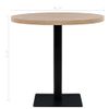 Mesa De Bar Bistró Mdf Y Acero Redonda 80x75 Cm Color Roble Vidaxl