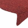 Alfombrillas De Escaleras Autoadherente 15 Uds 56x17x3 Cm Roja Vidaxl