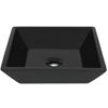 Lavabo Cuadrado De Cerámica Negro 41,5x41,5x12 Cm Vidaxl