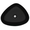 Lavabo Triangular De Cerámica Negro 50,5x41x12 Cm Vidaxl