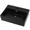 Lavabo Con Orificio Para Grifo Cerámica Negro 51,5x38,5x15 Cm Vidaxl