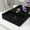 Lavabo Con Orificio Para Grifo Cerámica Negro 51,5x38,5x15 Cm Vidaxl