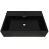 Lavabo Con Orificio Para Grifo Cerámica Negro 60,5x42,5x14,5 Cm Vidaxl