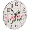 Reloj De Pared Vintage Con Flores 30 Cm Vidaxl