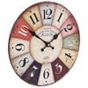 Reloj De Pared Vintage Colorido 30 Cm Vidaxl