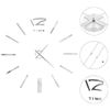 Reloj De Pared 3d Con Diseño Moderno 100 Cm Xxl Plateado Vidaxl