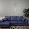 Reloj De Pared 3d Con Diseño Moderno 100 Cm Xxl Plateado Vidaxl