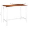 Mesa De Bar Madera Maciza 108x60x91 Cm Vidaxl