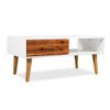 Mesa De Centro De Madera De Acacia Maciza 90x50x40 Cm Vidaxl