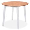 Juego De Comedor De Mdf Y Madera De Caucho 3 Piezas Blanco Vidaxl